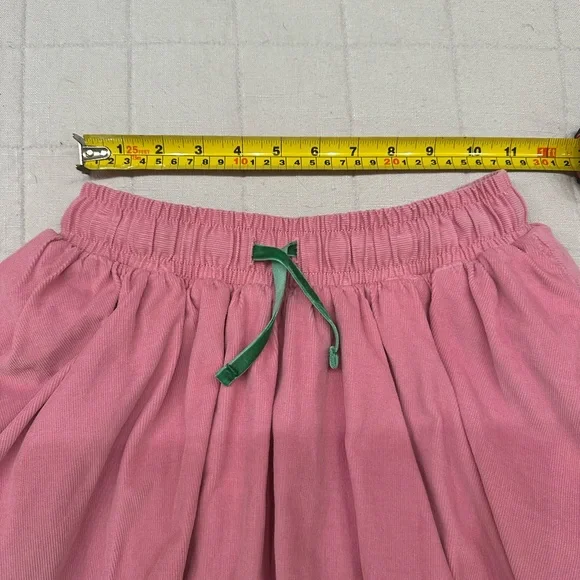 Mini Boden Pink Corduroy Skirt with Floral liner - Picture 4 of 7